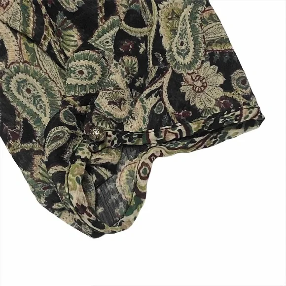 Zara Paisley Tie Neck Blouse - Picture 6 of 12